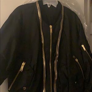 Alexander mcqueen bomber black/gold